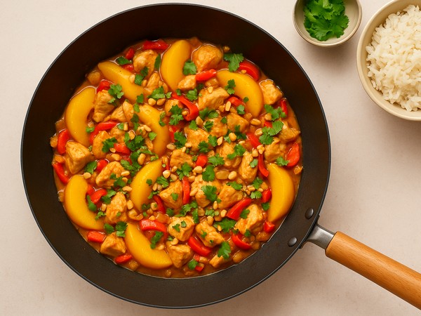 Thaise kip met perzik