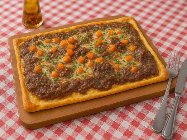 pizza met stoofvlees