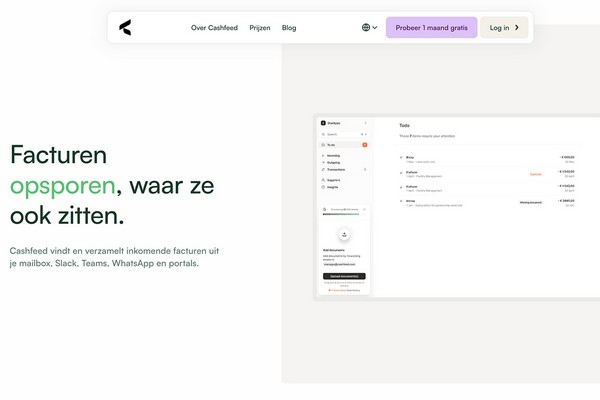 Cashfeed: beste facturatiesoftware in België voor 2025 en klaar voor Peppol tegen 2026