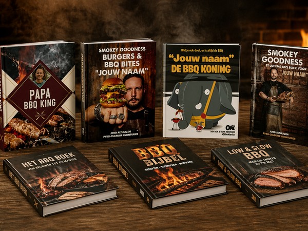 gepersonaliseerd BBQ boek met naam origineel cadeau voor barbecue liefhebber